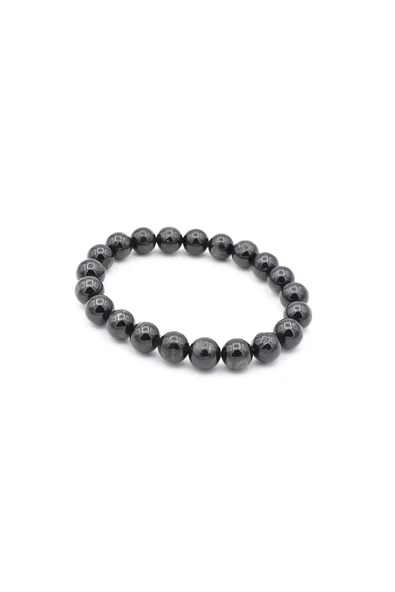 Hakiki Doğal Hipersten Taşı Bileklik Hypersthene 8.5 Mm ürün görseli 1