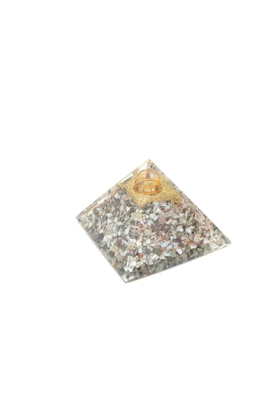 Hakiki Doğal Larimar Taşlı Orgonit Piramit - Resim 4