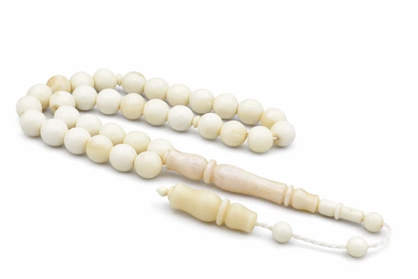 Sistemli Küre Kesim Günlük Boy Balina Kemiği Tesbih 8 Mm ürün görseli 1