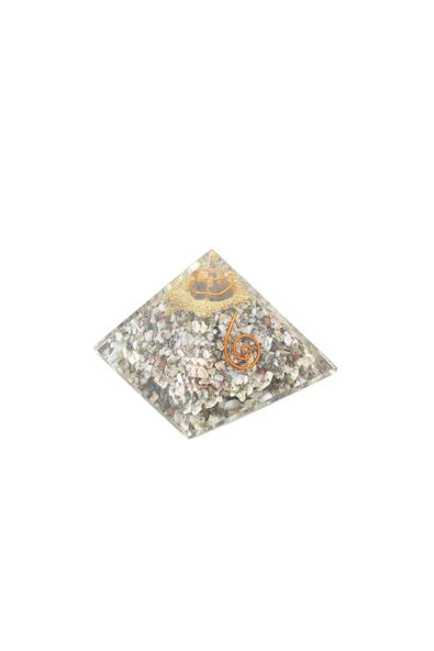 Hakiki Doğal Larimar Taşlı Orgonit Piramit - Resim 3