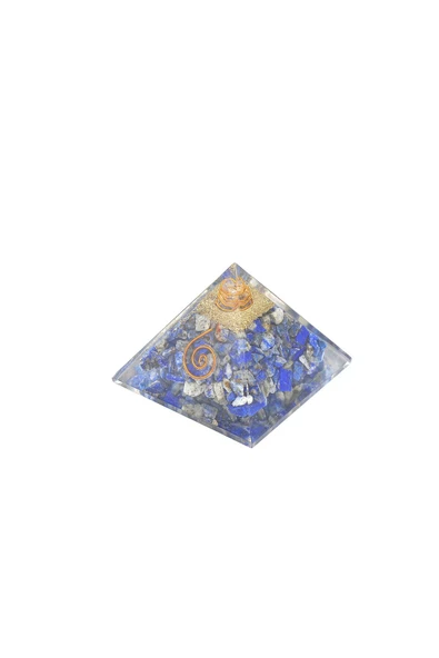 Hakiki Doğal Lapis Lazuli Taşlı Orgonit Piramit ürün görseli 1