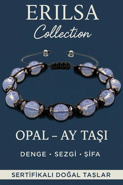 Sertifikalı Terahertz & Opal - Ay Taşı Bileklik – İlham, Duygusal Şifa ve Koruma ürün görseli 1