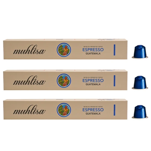 Muhlisa Espresso Guatemala Kapsül Kahve 3 Kutu 30 Kapsül %100 Arabica ürün görseli 1