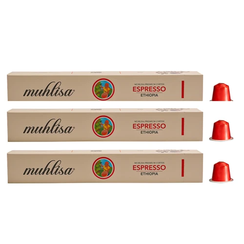 Muhlisa Espresso Ethiopia Kapsül Kahve 3 Kutu (30 KAPSÜL) %100 Arabica ürün görseli 1