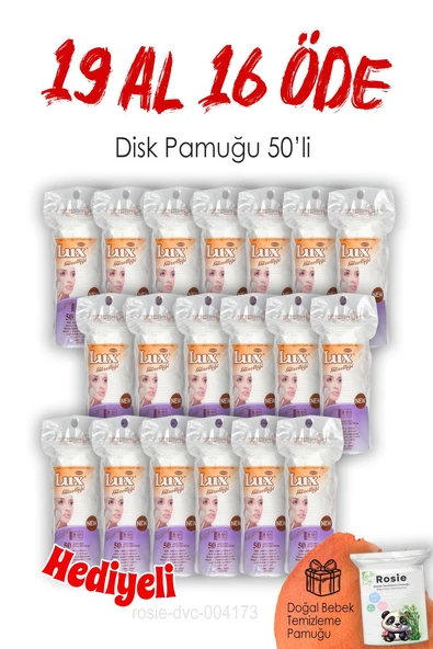 Lux 19 AL 16 ÖDE Disk Makyaj Pamuğu 50'li ve ROSIE ürün görseli 1