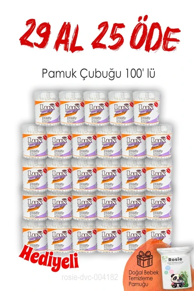 29 AL 25 ÖDE Lux Pamuk Çubuğu 100' lü ve ROSIE ürün görseli 1