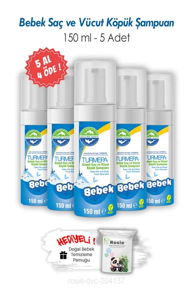 Turmepa 5 AL 4 ÖDE Bebek Saç ve Vücut Köpük Şampuanı 150 ML ve ROSIE ürün görseli 1