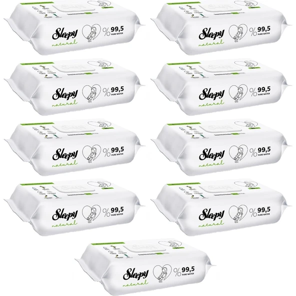 Sleepy Islak Havlu 90 Yaprak Natural Yenidoğan 9 Lu 810 Yaprak ürün görseli 1