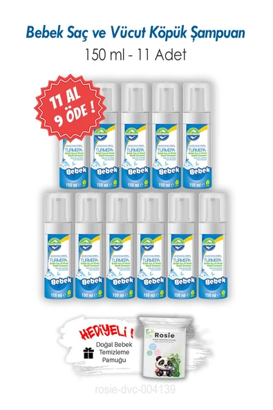 11 AL 9 ÖDE Turmepa Bebek Saç ve Vücut Köpük Şampuanı 150 ML ve ROSIE ürün görseli 1