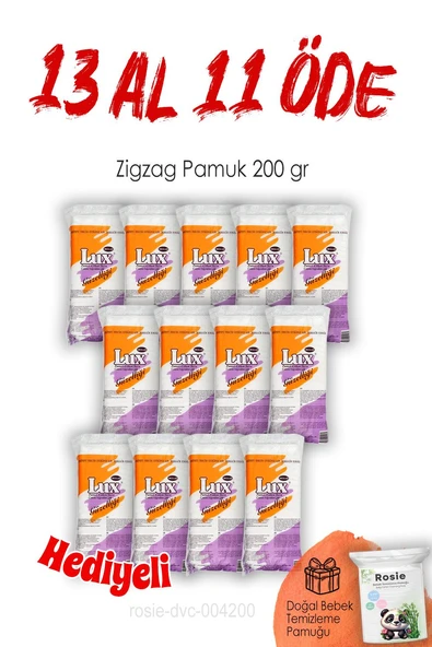 Lux 13 AL 11 ÖDE Zigzag Pamuk 200 gr ve ROSIE ürün görseli 1