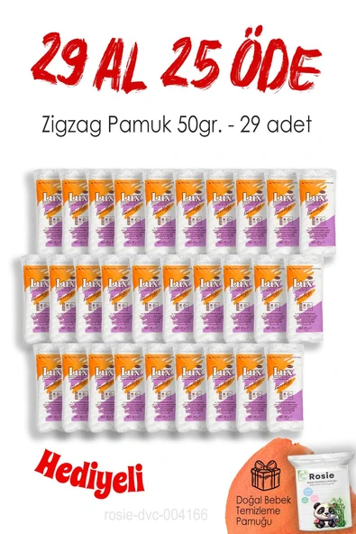 29 AL 25 ÖDE 50gr. Lux Zigzag Pamuk ve ROSIE ürün görseli 1