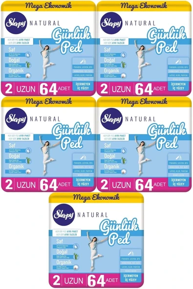 Sleepy Natural Günlük Ped Uzun 320 Adet Mega ürün görseli 1