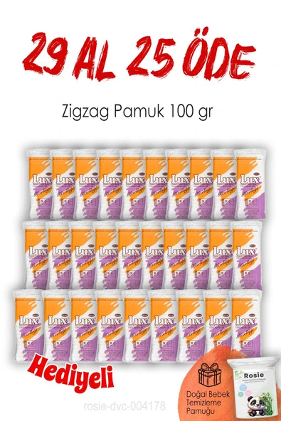 29 AL 25 ÖDE 100gr. Lux Zigzag Pamuk ve ROSIE ürün görseli 1