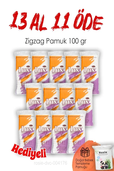 13 AL 11 ÖDE Lux Zigzag Pamuk 100gr. ve ROSIE ürün görseli 1