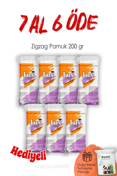 Lux Zigzag Pamuk 200 gr 7 AL 6 ÖDE ve ROSIE ürün görseli 1