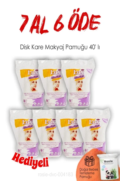 Lux Disk Kare Makyaj Pamuğu 40' lı 7 AL 6 ÖDE ve ROSIE ürün görseli 1