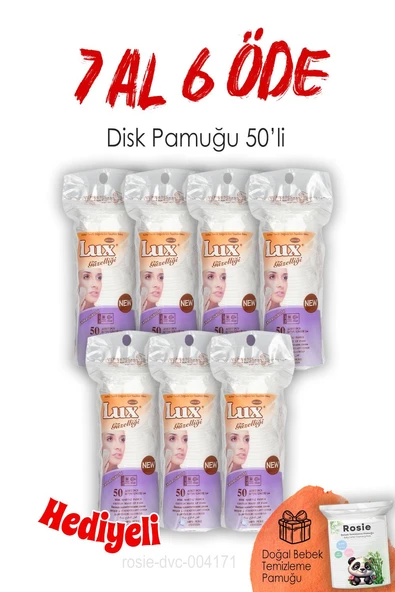Lux 50'li Disk Makyaj Pamuğu 7 AL 6 ÖDE ve ROSIE ürün görseli 1