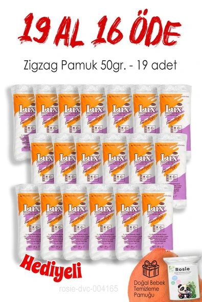 19 AL 16 ÖDE Lux Zigzag Pamuk 50gr. ve ROSIE ürün görseli 1