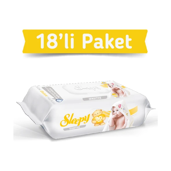 Sleepy Sensitive Islak Havlu Mendil 90x18 1620 Yaprak ürün görseli 1