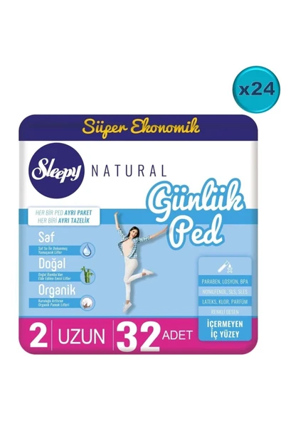 Sleepy Natural Günlük Ped Uzun 32'li X 24 (768 Adet) ürün görseli 1