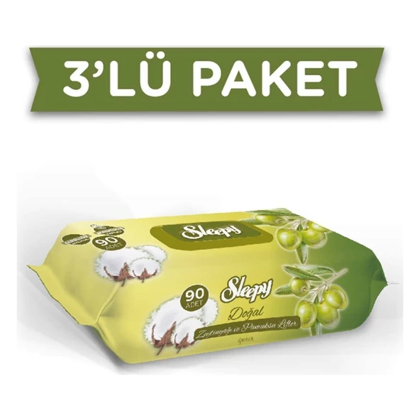 Sleepy Zeytinyağı Islak Havlu 90X3 (270 Yaprak) ürün görseli 1
