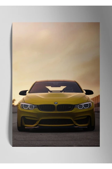 Yellow BMW - Metal Tablo ürün görseli 1