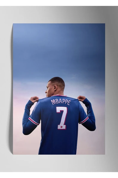 Metal Baskı Parlak Duvar Tablosu - Kylian Mbappe PSG ürün görseli 1