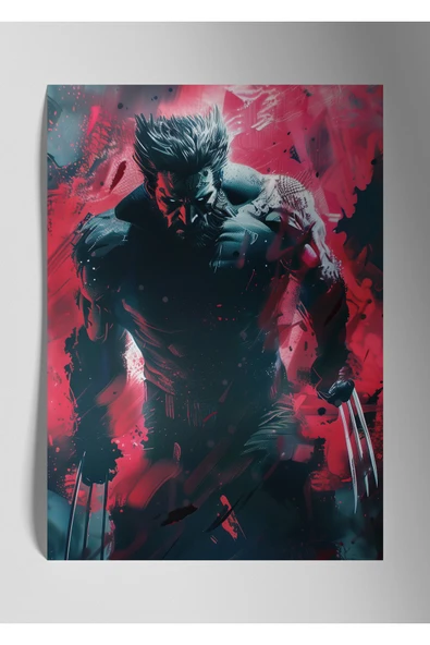 Metal Baskı Marvel Duvar Tablosu - Wolverine ürün görseli 1