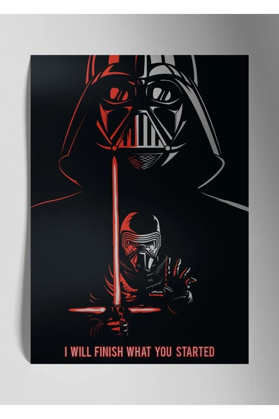 Metal Baskı Parlak Duvar Tablosu - Star Wars Darth Vader ürün görseli 1
