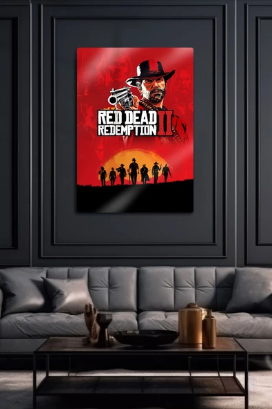 Metal Baskı Parlak Duvar Tablosu - RDR2 - Red Dead Redemption 2 - Resim 3