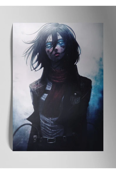 Metal Baskı Parlak Duvar Tablosu - Mikasa Ackerman Anime ürün görseli 1