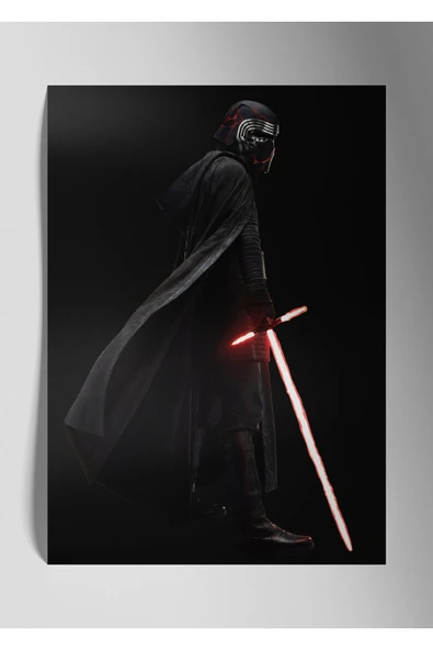 Metal Baskı Parlak Duvar Tablosu - Star Wars Kylo Ren ürün görseli 1