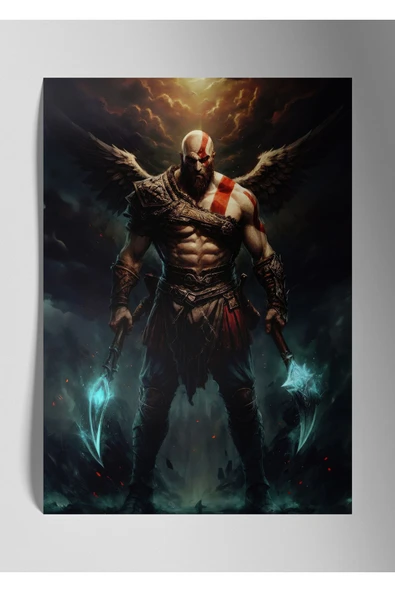 God of War Kratos - Metal Tablo ürün görseli 1