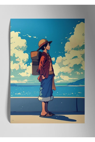 Metal Baskı Parlak Duvar Tablosu - Monkey D. Luffy, One Piece Anime ürün görseli 1