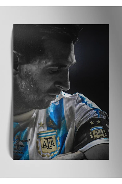 Metal Baskı Parlak Duvar Tablosu - Lionel Messi ürün görseli 1