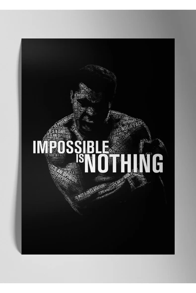 Metal Baskı Parlak Duvar Tablosu - Muhammed Ali ürün görseli 1