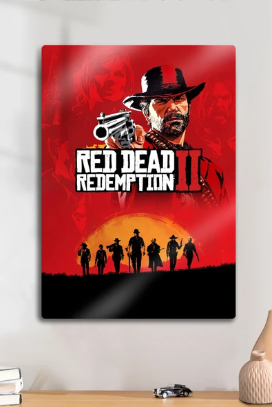 Metal Baskı Parlak Duvar Tablosu - RDR2 - Red Dead Redemption 2 ürün görseli 1
