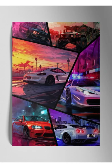 Car Style Gta Edition - Metal Poster Tablo ürün görseli 1