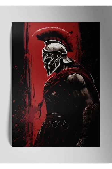 Metal Baskı Parlak Sanat Duvar Tablosu - Spartan ürün görseli 1