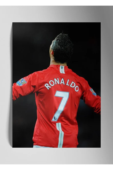 Metal Baskı Parlak Duvar Tablosu - Cristiano Ronaldo CR7 ürün görseli 1