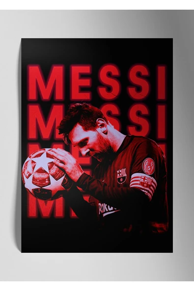 Metal Baskı Parlak Duvar Tablosu - Lionel Messi Barca ürün görseli 1