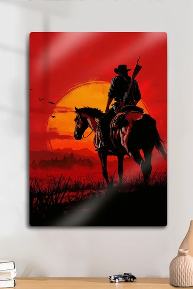 Metal Baskı Parlak Duvar Tablosu - RDR2 - Red Dead Redemption 2 ürün görseli 1