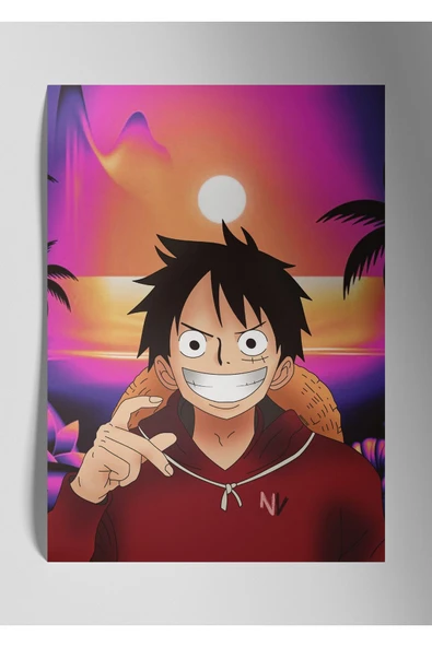 Metal Baskı Parlak Duvar Tablosu - Monkey D. Luffy, One Piece Anime ürün görseli 1
