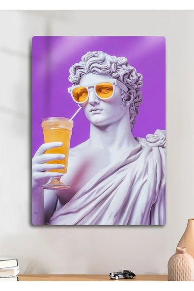 Mitolojik Yunan Tanrısı Limonata - Sanatsal Metal Tablo ürün görseli 1