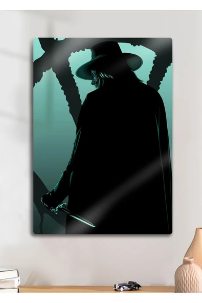 V for Vendetta - Metal Baskı Dekoratif Tablo ürün görseli 1