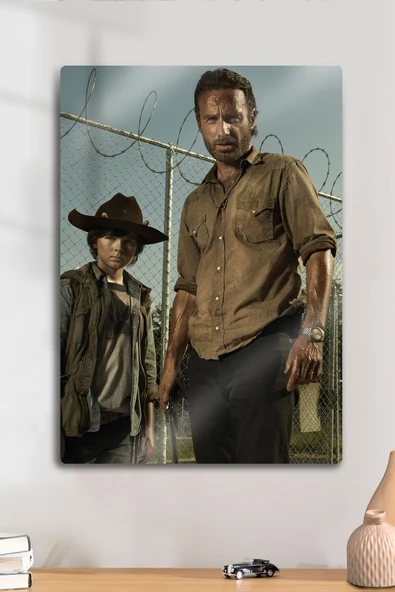 Metal Tablo - The Walking Dead, TWD, Rick Grimes, Dizi Poster Film Tablosu ürün görseli 1