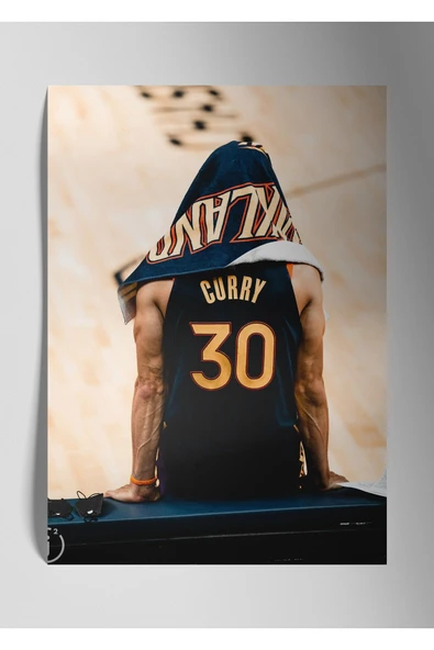 Metal Baskı Parlak Duvar Tablosu - Stephen Curry NBA ürün görseli 1