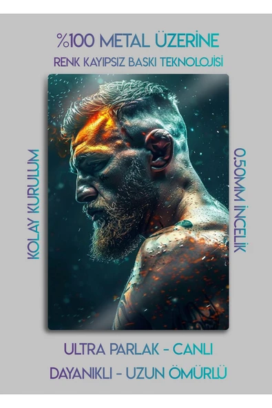 Conor McGregor, UFC - Parlak Metal Baskı Tablo - Resim 2
