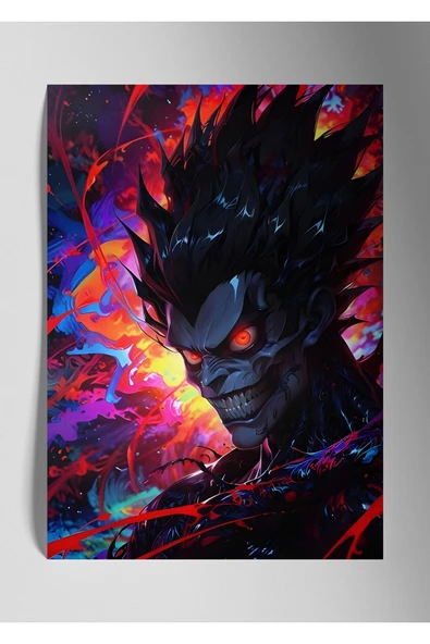 Death Note Ryuk Anime - Metal Poster Tablo ürün görseli 1