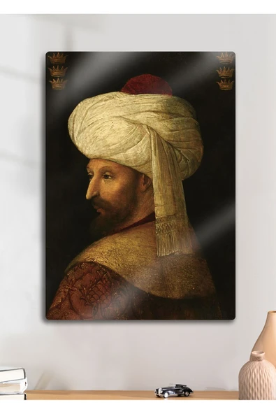 Fatih Sultan Mehmet Han, FSM - Parlak Metal Baskı Tablo ürün görseli 1